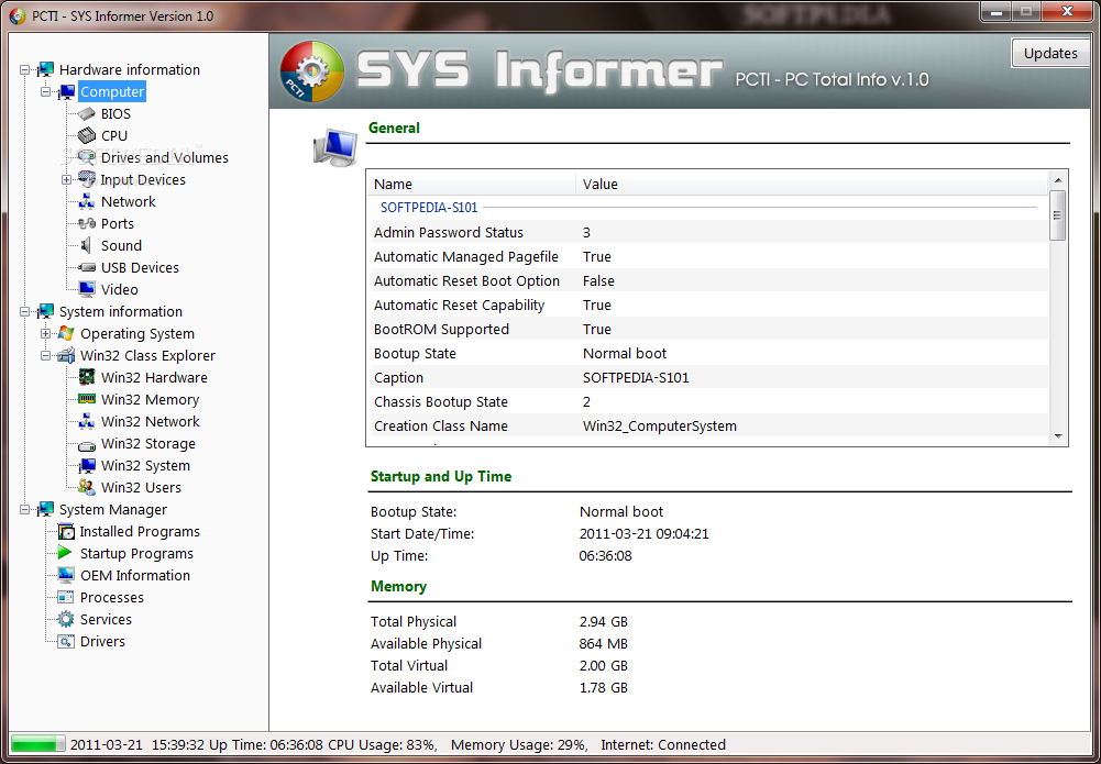 Portable SYS Informer