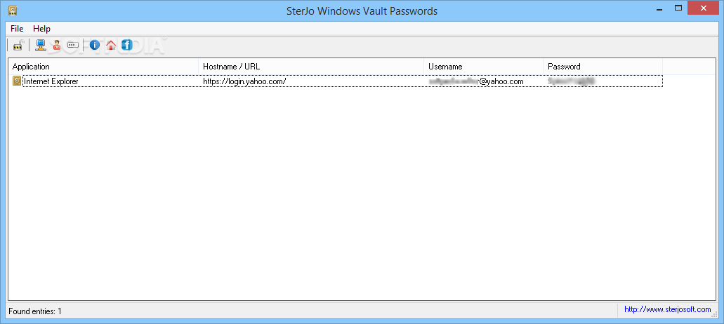 Portable SterJo Windows Vault Passwords