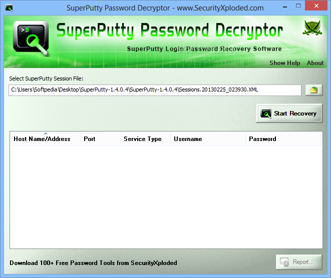 Portable SuperPutty Password Decryptor