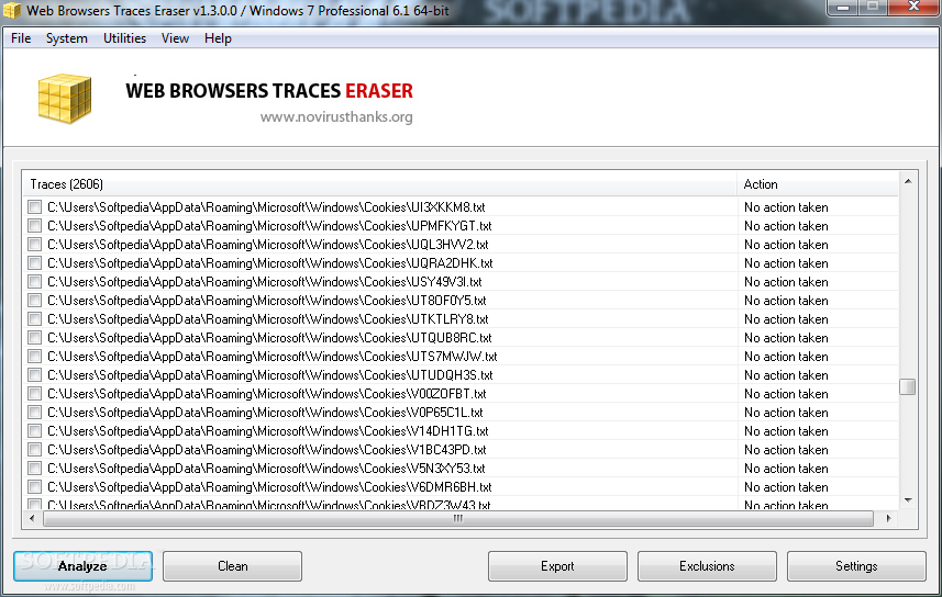 Portable Web Browsers Traces Eraser