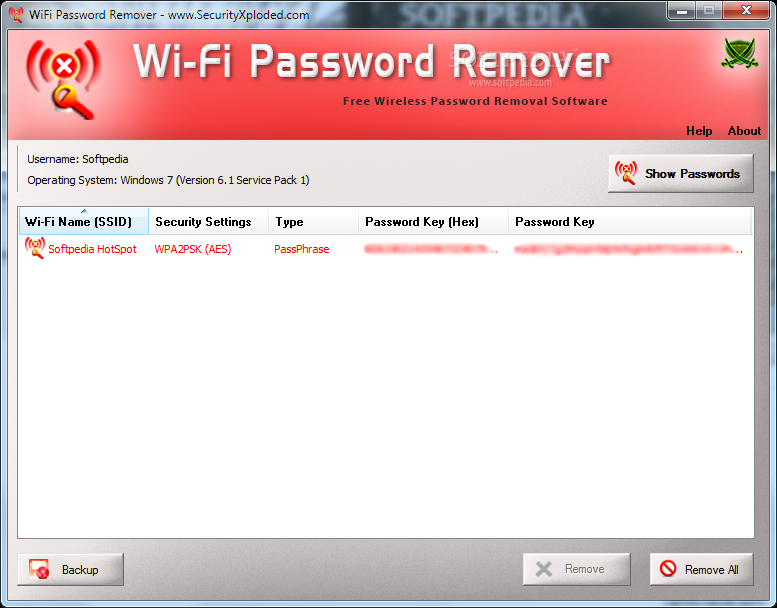 Portable WiFi Password Remover