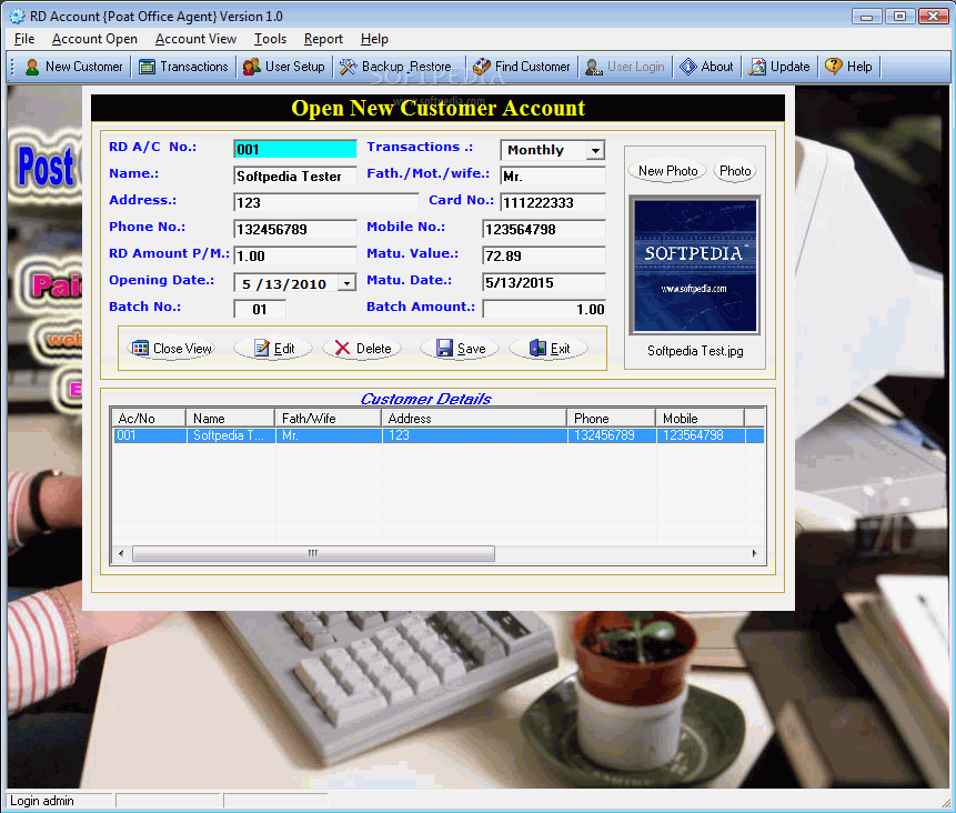Post Office Agent RD Account Software