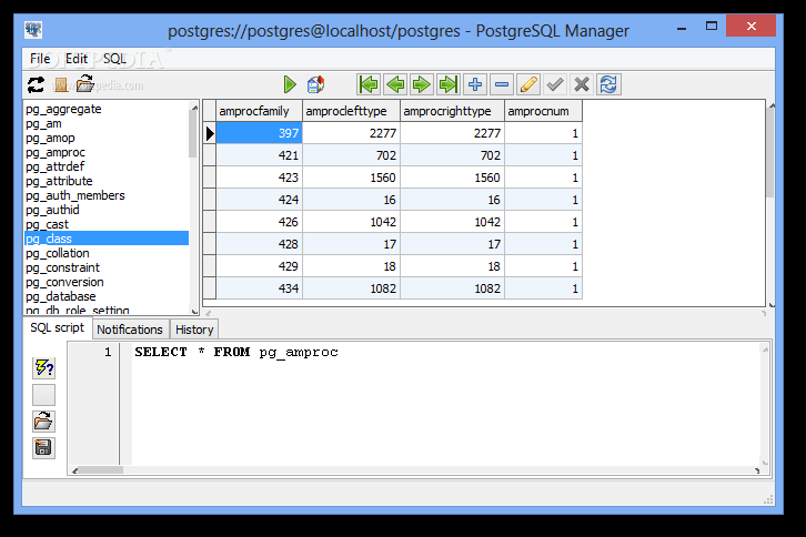PostgreSQL Manager