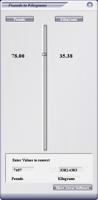 Pounds to Kilograms Converter