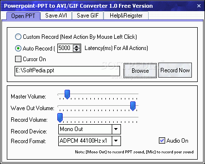 Powerpoint-PPT to AVI-GIF Converter