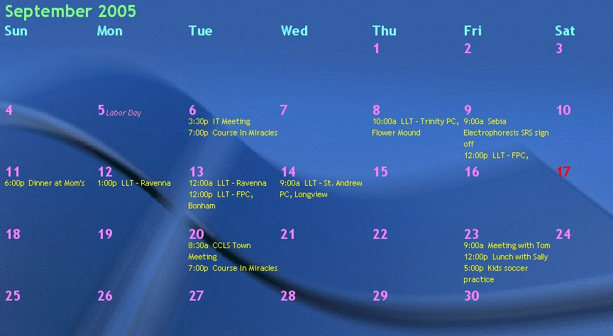 PresbyCal Desktop Calendar