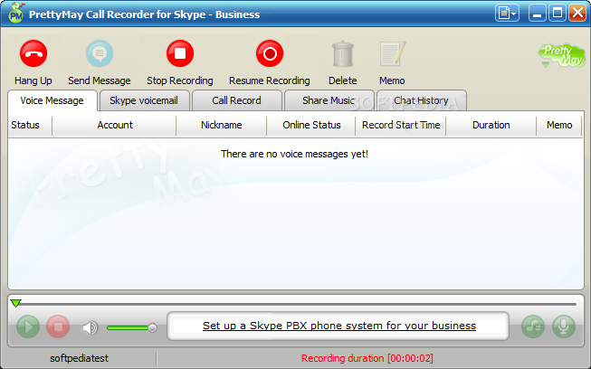 PrettyMay Call Recorder for Skype Busines
