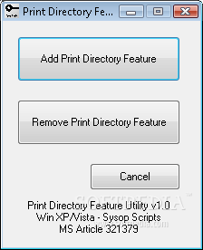 Print Directory Feature