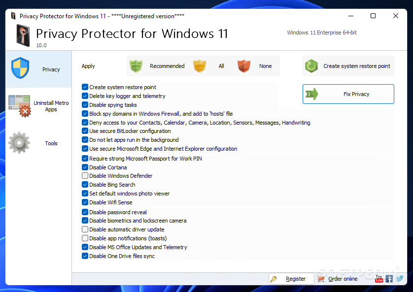 Top 45 Tweak Apps Like Privacy Protector for Windows 10 - Best Alternatives