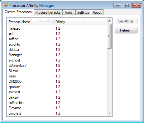 Processor Affinity Manager