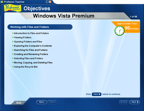 Professor Teaches Windows Vista