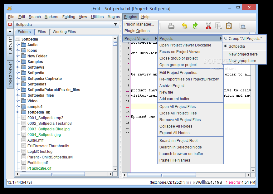 Project Viewer for jEdit