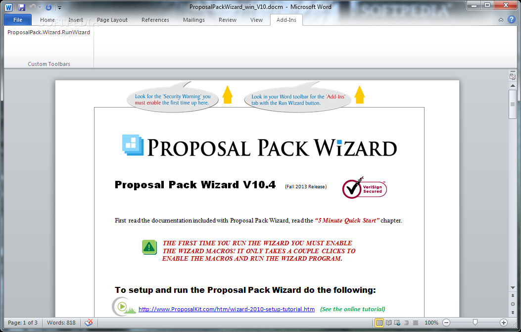 Proposal Pack Wizard SalesForce.com