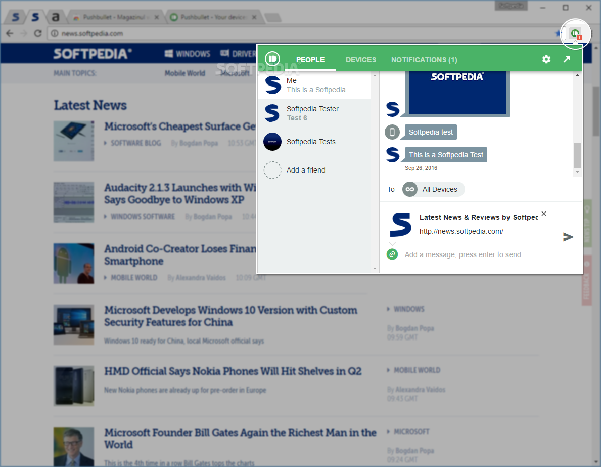 Pushbullet for Chrome