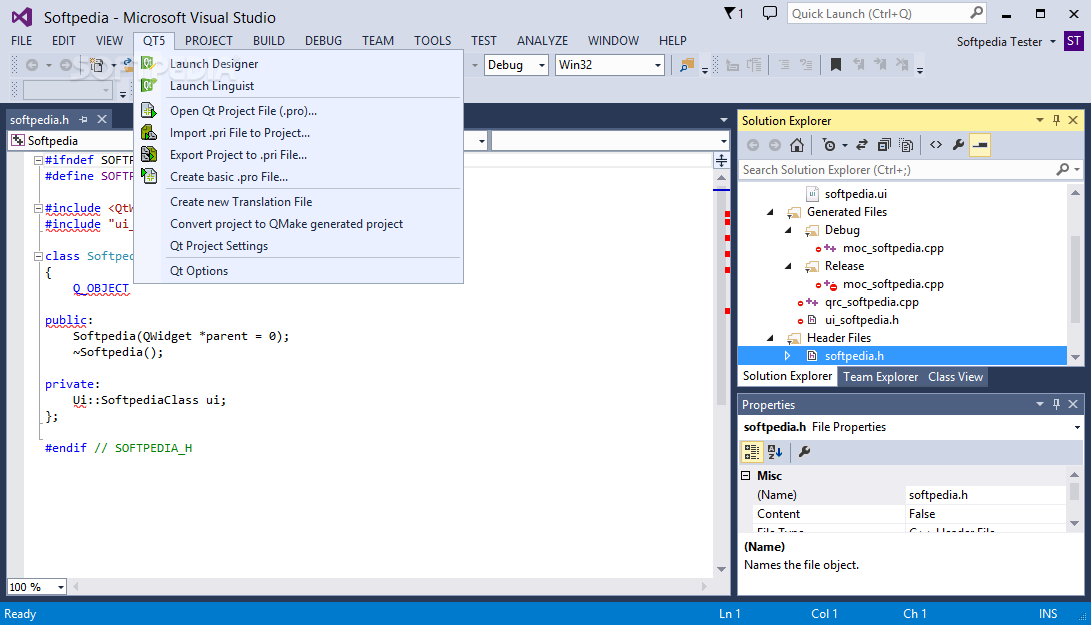 Qt Visual Studio Add-in