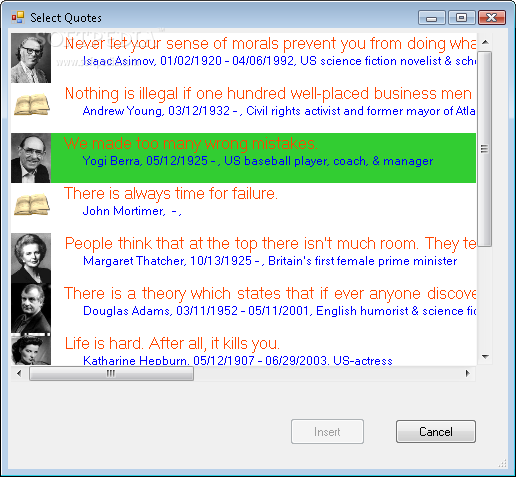 QuotesPlugin for Windows Live Writer