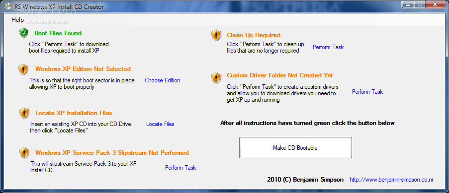RS Windows XP Install CD Creator