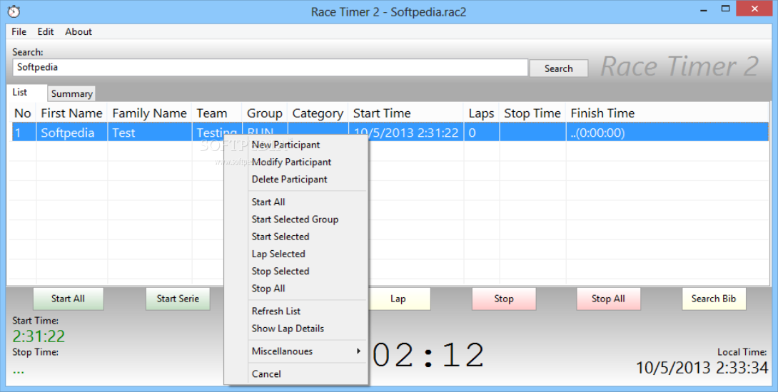 Race Timer