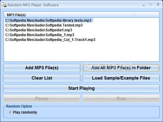 Random MP3 Player Software