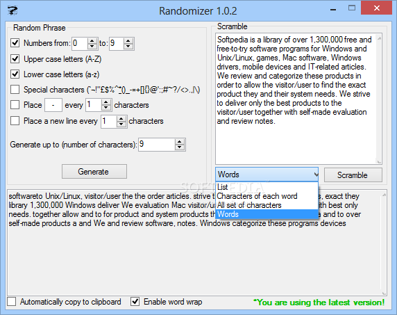 Randomizer (formerly Random Phrase Generator)