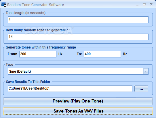 Random Tone Generator Software