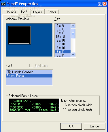 Raster Fonts For Windows