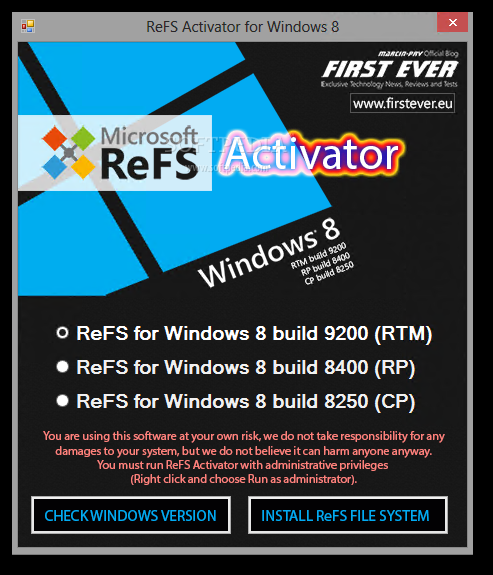 ReFS Activator for Windows 8