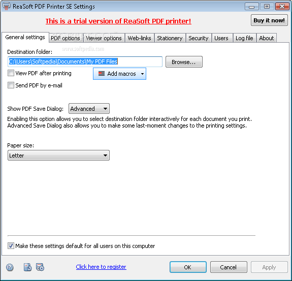 ReaSoft PDF Printer Server Edition