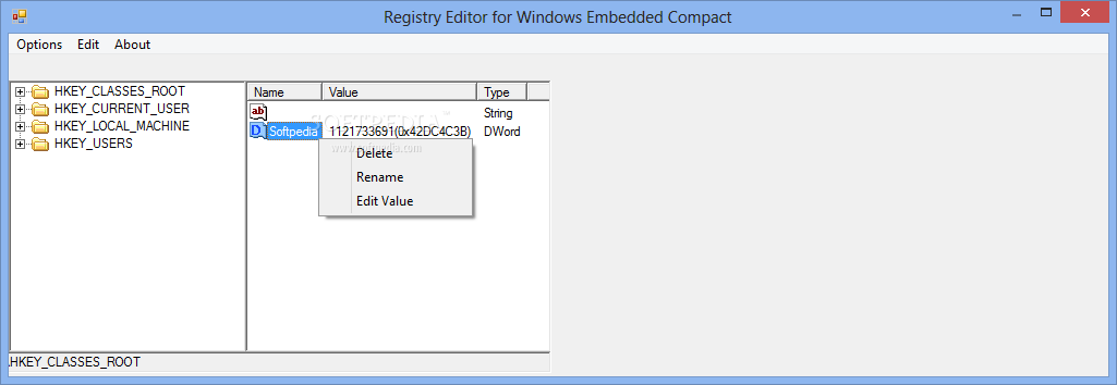 RegEdit for Windows Embedded Compact