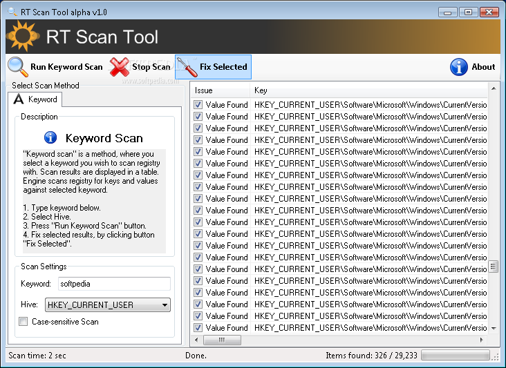 Registry Scan Tool