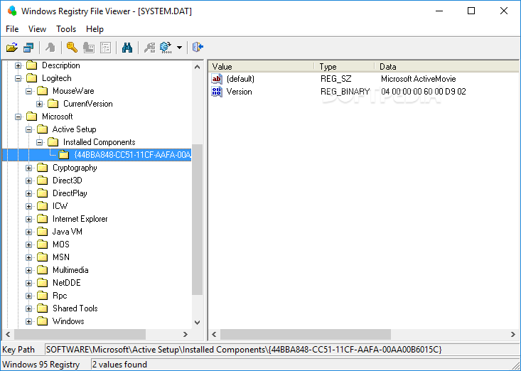 Windows Registry File Viewer