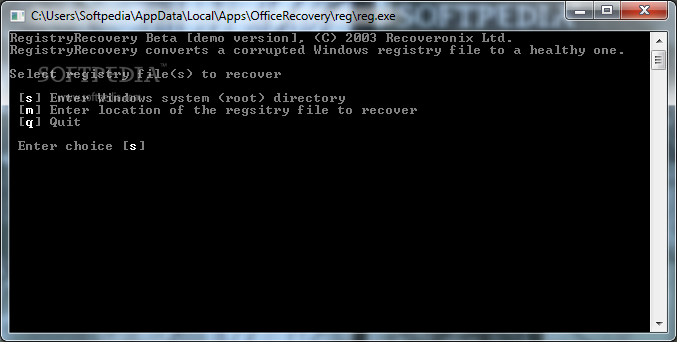 Recovery for Windows Registry