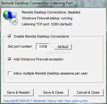 Remote Desktop Connection Listen Port