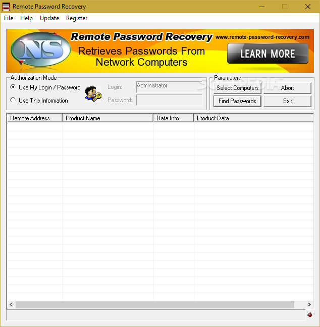Remote Password Recovery