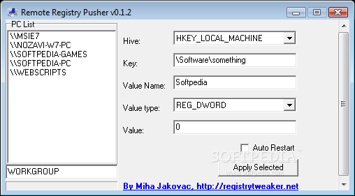 Remote Registry Pusher