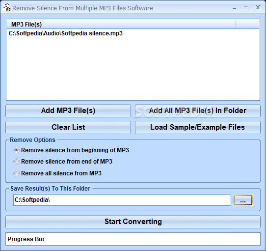 Remove Silence From Multiple MP3 Files Software