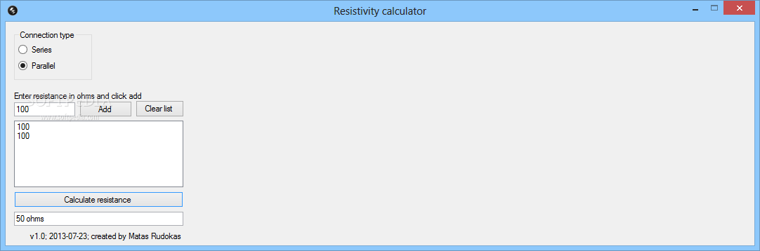 Resistivity calculator