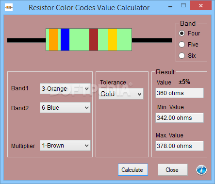 Resistor Color Codes Value Calculator