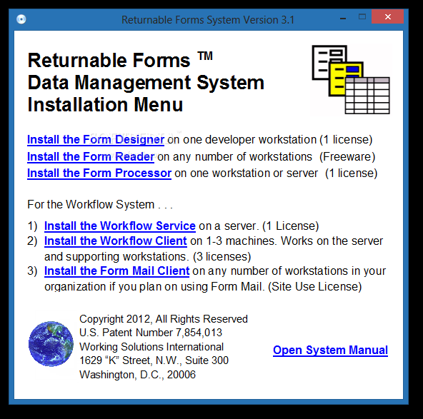 Returnable Forms System