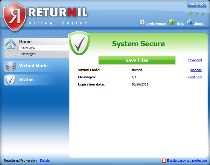 Returnil Virtual System Pro 2011