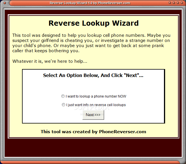 Reverse Lookup Wizard