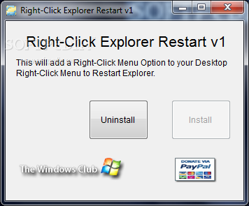 Right-Click Restart Explorer