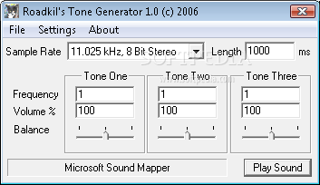 Roadkil's Tone Generator