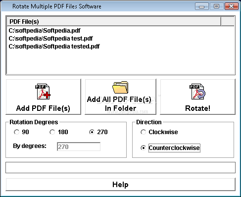 Rotate Multiple PDF Files Software