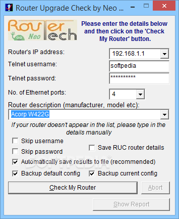 Router Upgrade Check