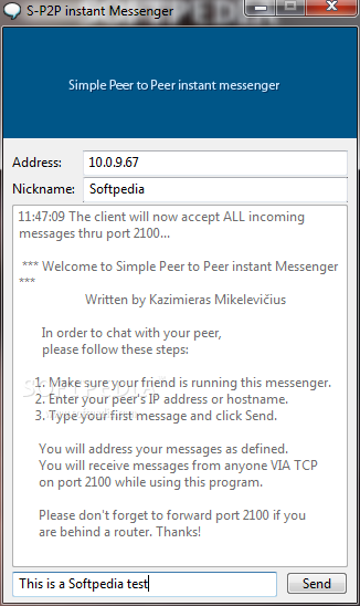S-P2P instant Messenger