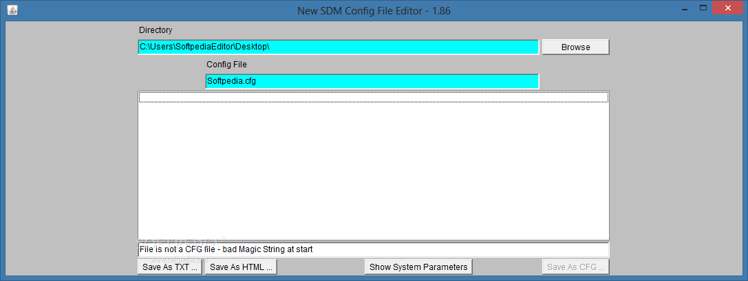 SDM Config File Editor
