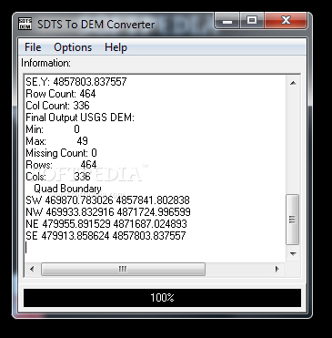 SDTS to DEM Converter