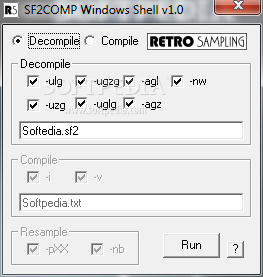 SF2COMP Windows Shell