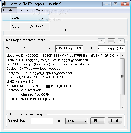 SMTP Logger